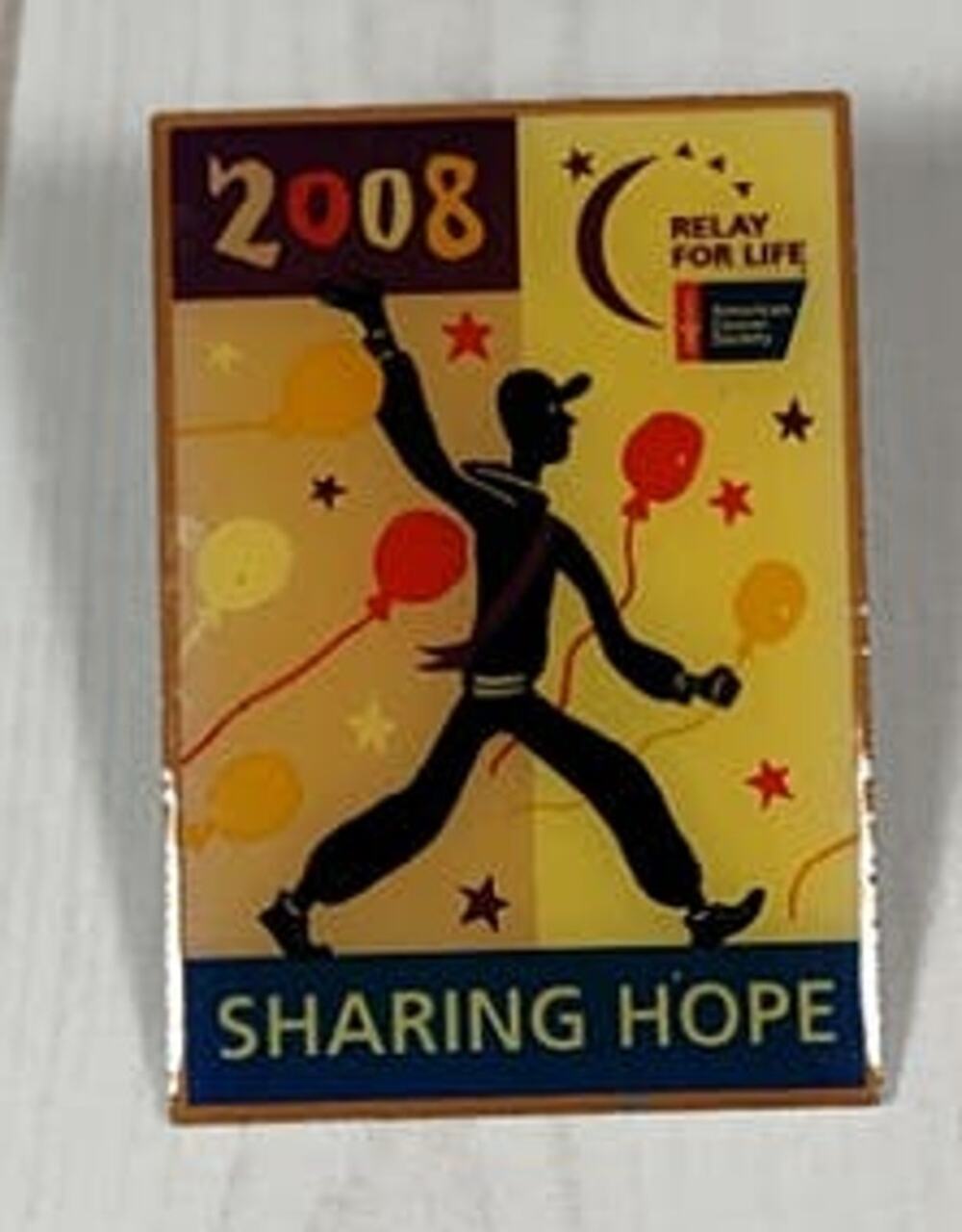 Relay for Life Walking Running American Cancer Society 2008 Pin